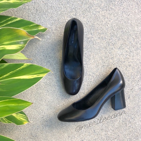 Lafayette 148 New York Shoes - Lafayette 148 NY Saira Pump Black Leather Size 8.5